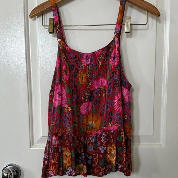 Free People x Spell & the Gypsy Pink and Red Floral Tank and Maxi Skirt Set - Picture 8 of 11